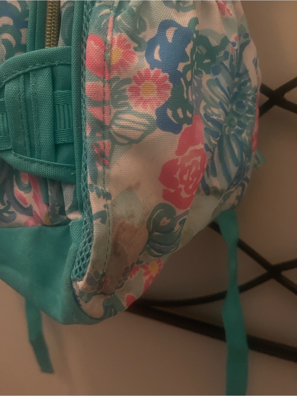 Lilly Pulitzer Floral Backpack - Turquoise & Pink - Picture 4 of 7